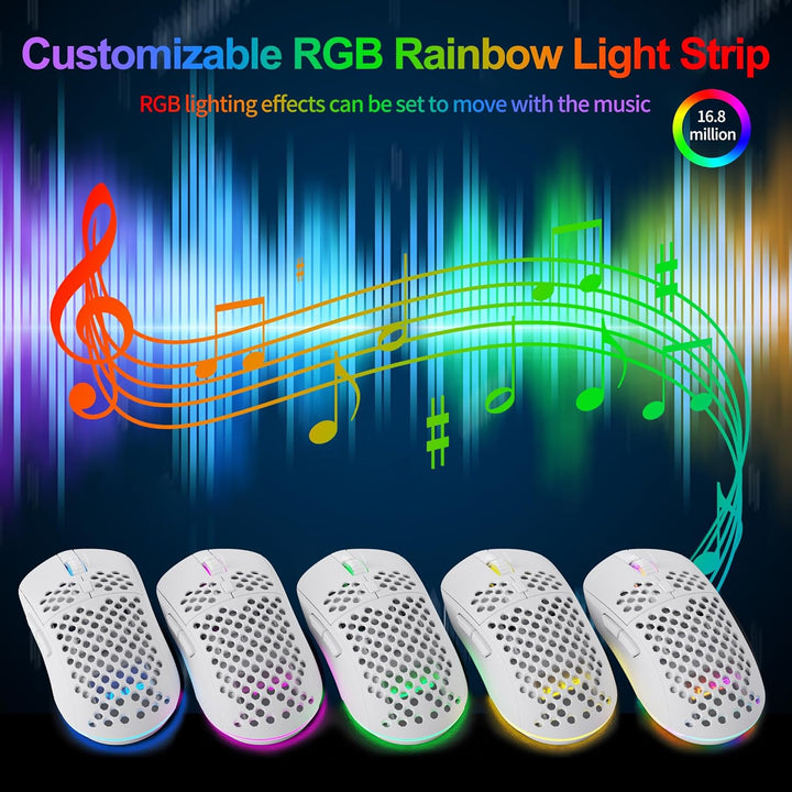 Dierya ×TMKB M1SE Gaming Maus mit 12800 DPI Optischer Sensor,Gaming Mouse 6 Programmierbare Tasten,A