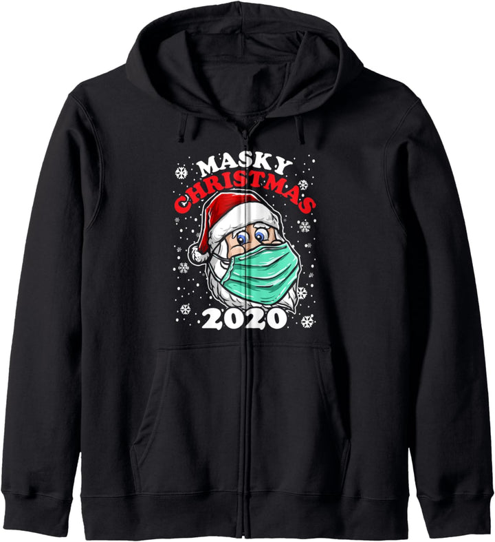Masky Frohe Weihnachten Weihnachtsmann 2020 Kapuzenjacke