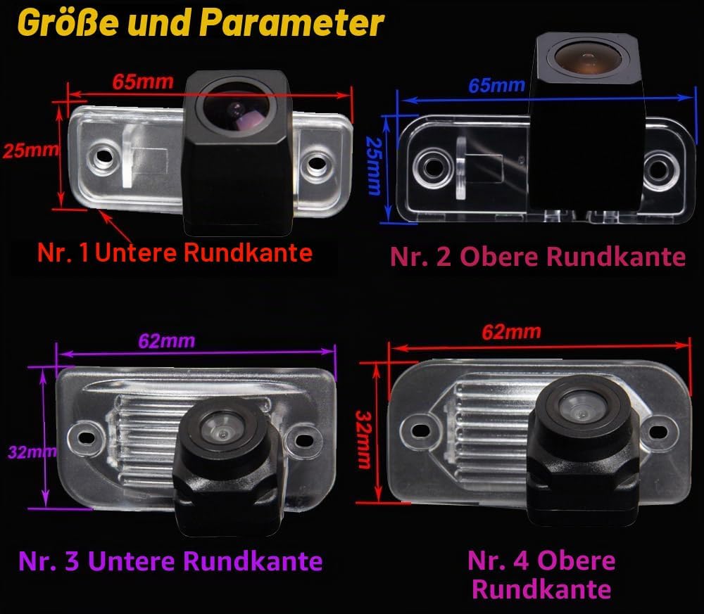 1280*720 pixels Auto Rückfahrkamera Replacement for Mercedes-Benz CLK Cabriolet C209 A209 W209 200 2