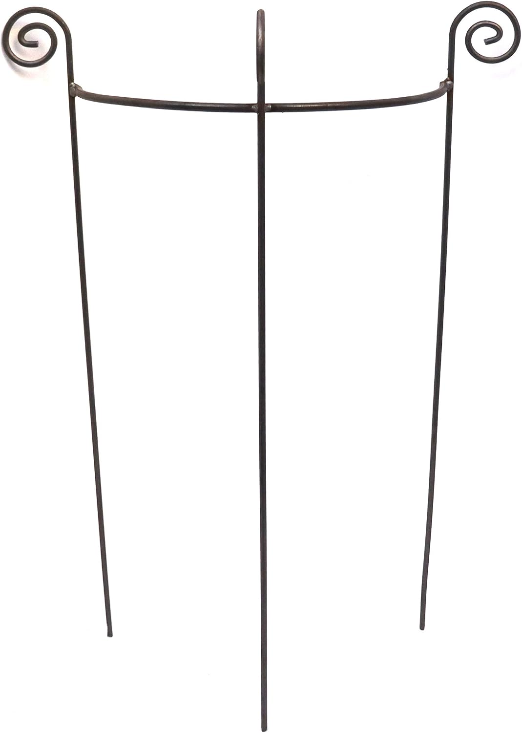Hirsch Terracotta Staudenhalter halbrund stabil Breite 45cm Höhe 90cm Vollmaterial Rankhilfe, Pflanz