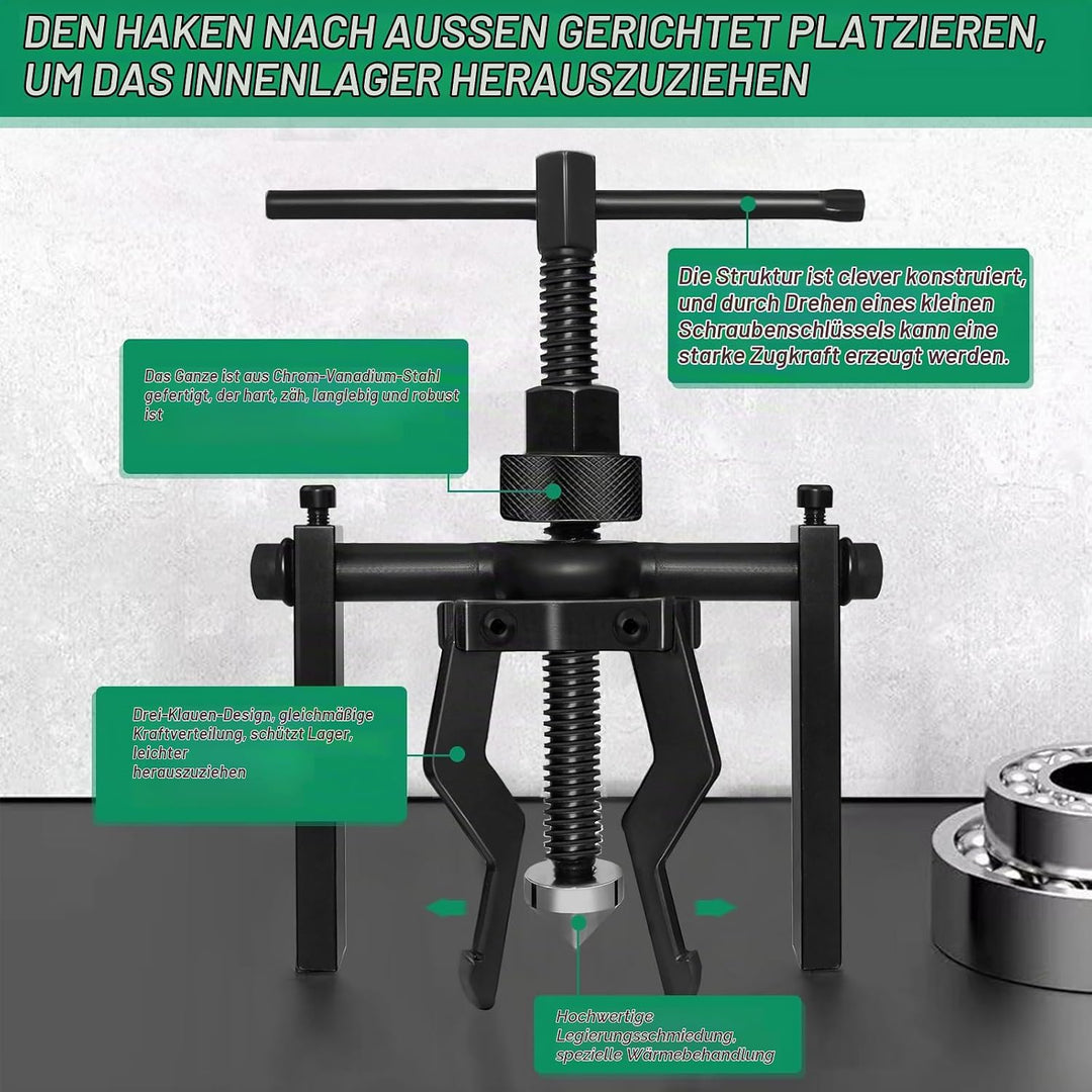 Innenlager Abzieher Lagerabzieher 3 Backen Innenabzieher Abzieher Lager Abzieher Werkzeug für Motorr