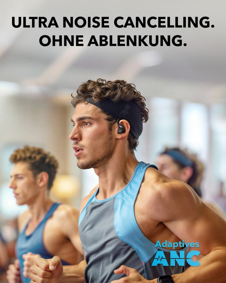 soundcore von Anker Sport X20, kabellose Workout Kopfhörer, drehbare und ausziehbare Ohrhaken, Geräu