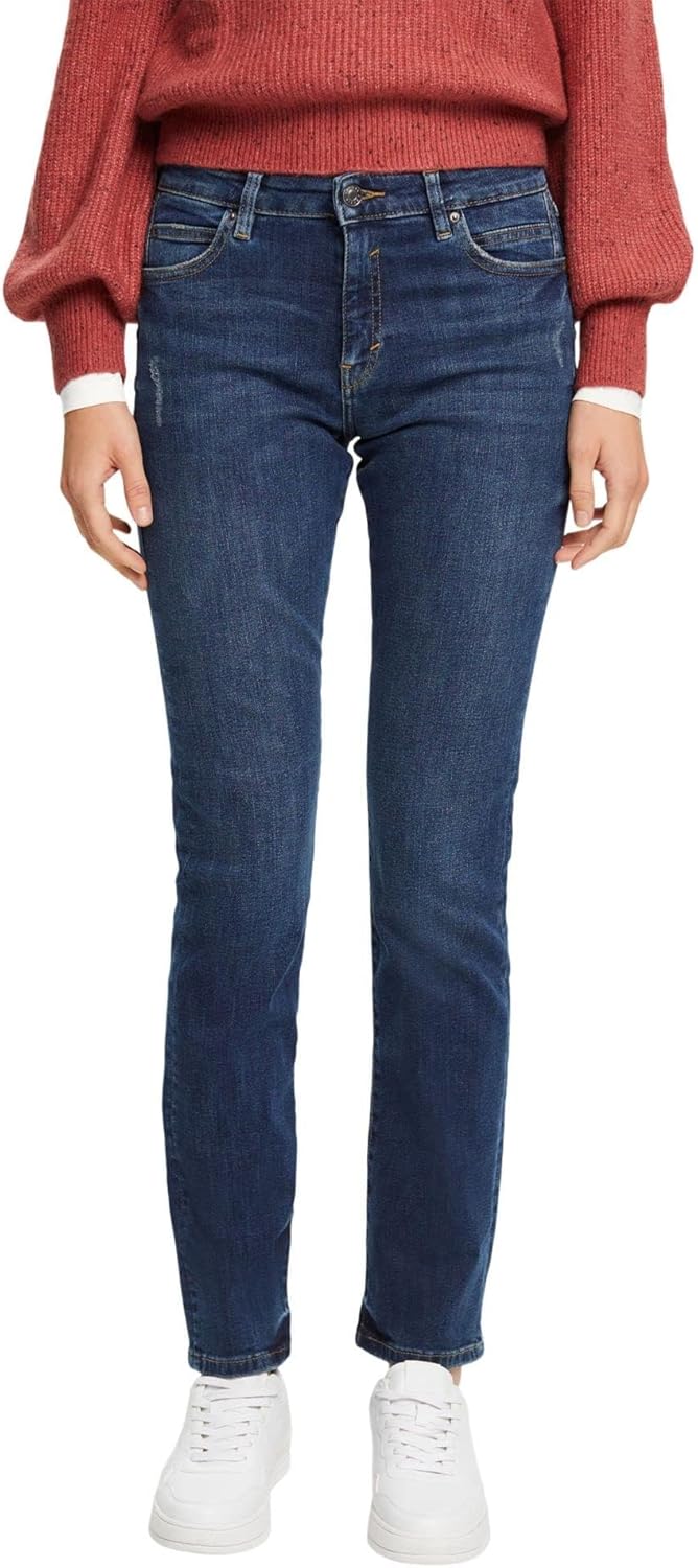 ESPRIT Damen Jeans 25W / 32L 901/Blue Dark Wash, 25W / 32L 901/Blue Dark Wash