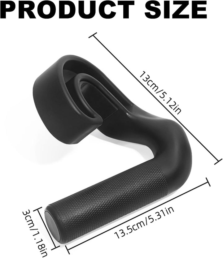 2 Stück Double D Fitness Griffe,90-Grad-Haken Klimmzug Griffe, Neutral Grip Griffbefestigung,Klimmzu
