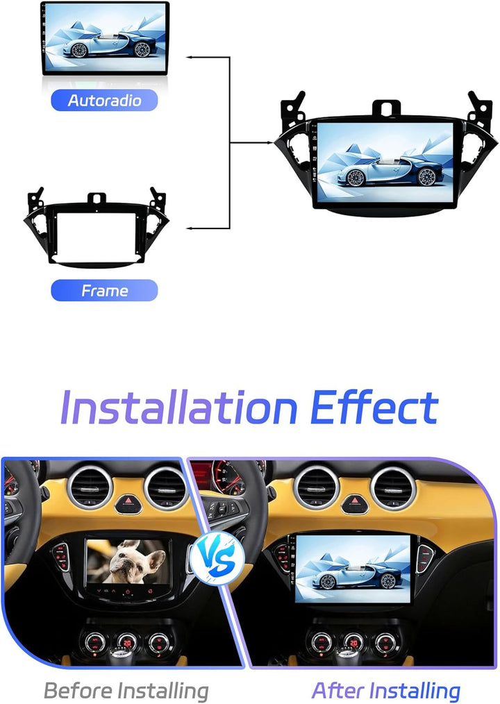 JOYX Android 12 IPS Autoradio Passt für Opel Corsa (2015-2019) / Adam (2013-2016) - [4G+64G] - Einge
