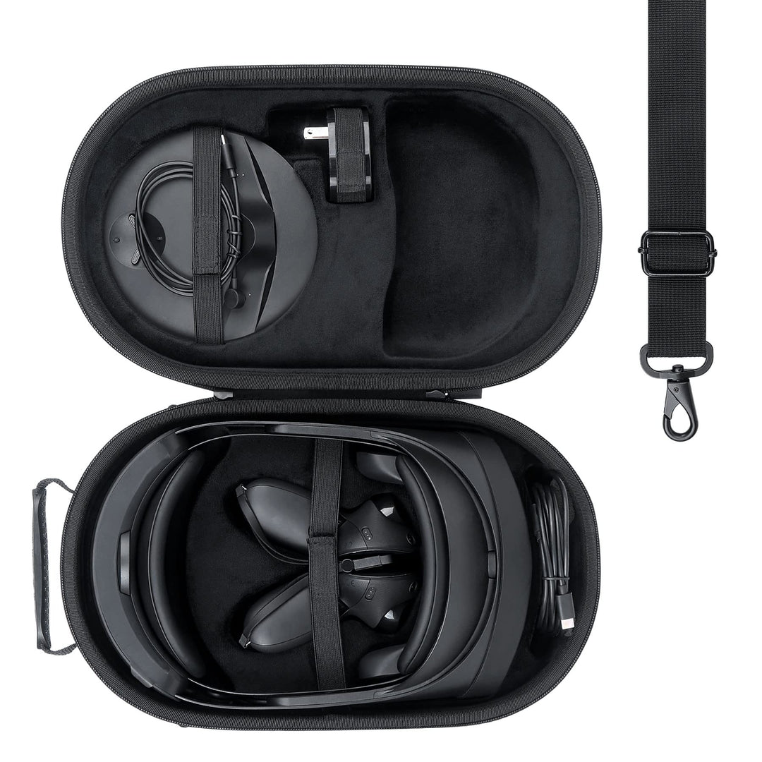 co2CREA Hart Reise Schutz Hülle Etui Tasche für Meta Quest Pro/Meta Quest 3 All-in-one VR Gaming Hea