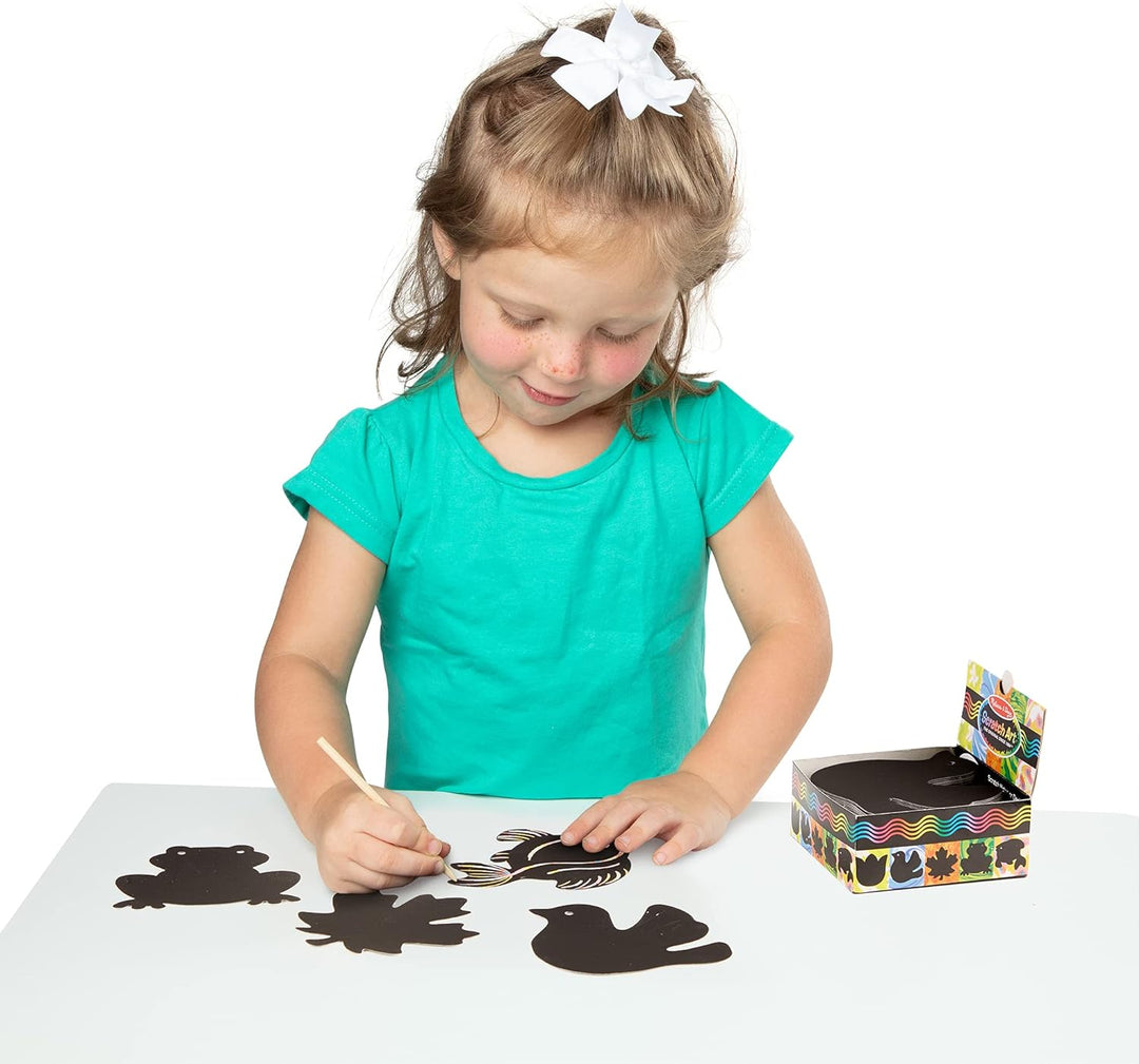 Melissa & Doug | Pack mit 3 | Scratch Art Mini Notizen – Ozean, Natur und Lieblingsdinge