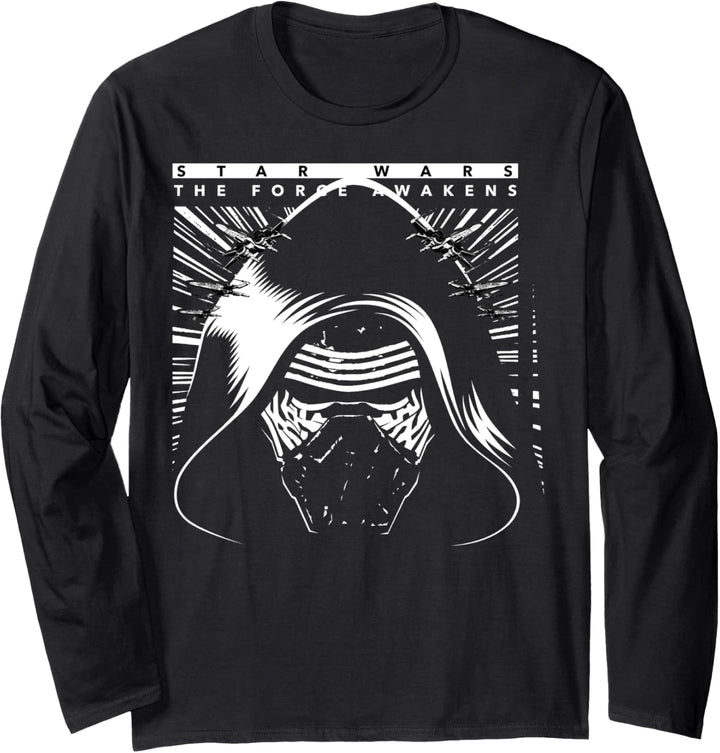 Star Wars The Force Awakens Kylo Ren X-Wings Portrait Langarmshirt