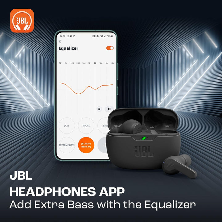 JBL Wave Beam – Kabellose In-Ear Ohrhörer mit IP54 und IPX2 Wasserdichtigkeit – Freisprechfunktion u