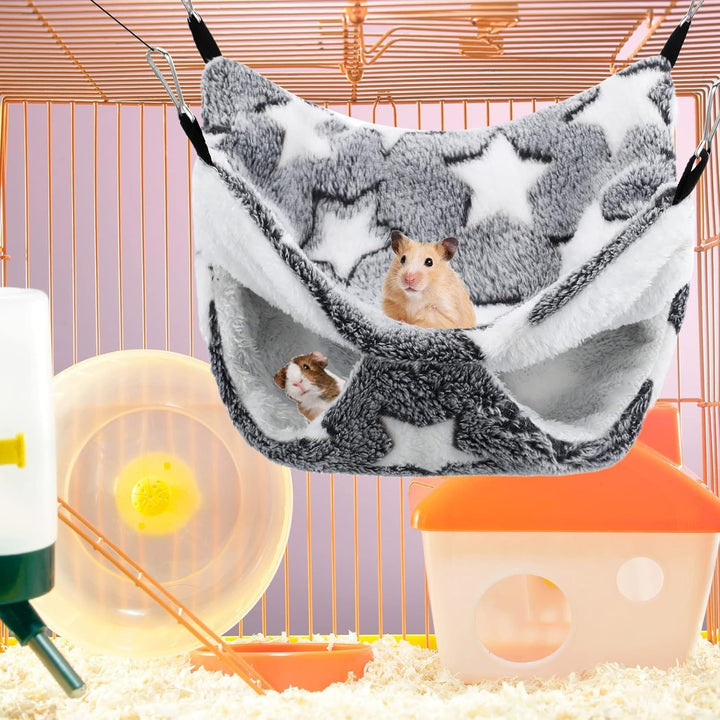 Jinavoty 4 Pcs Meerschweinchen Ratte Hängematte für Käfig, Kleintier Hängematte Frettchen Hängematte