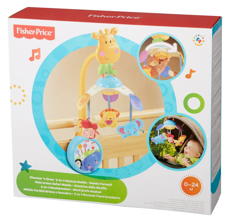 Fisher-Price W9913 Mein erstes Safari Mobile mit Aufziehmechanismus und zur Anbringung am Kinderwage