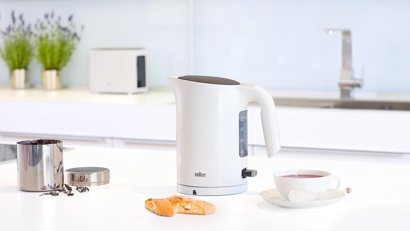 Braun WK 3100 WH Wasserkocher, Weiss Weiss 1.7 Liter 2.200 Watt, Weiss 1.7 Liter 2.200 Watt