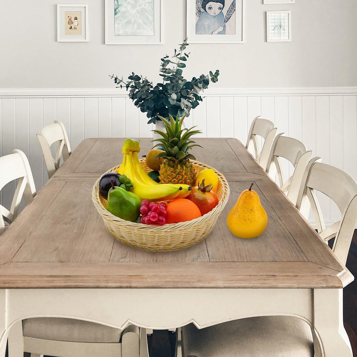Meiwlong 13 PCS Künstliche Lebensecht Früchte Dekoration Haushalt Party Faux Kiefer Apfel Banane Tra