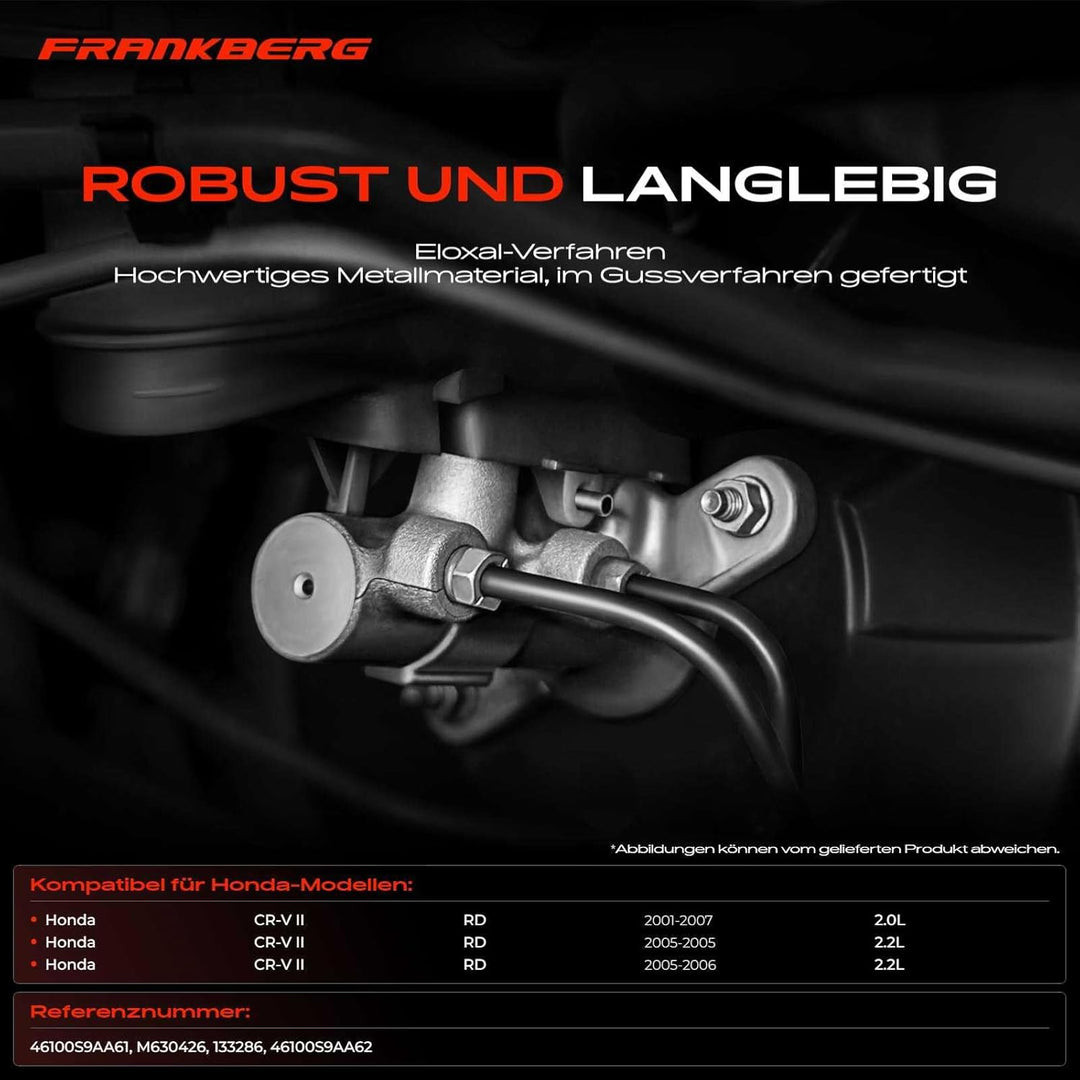 Frankberg Hauptbremszylinder Bremszylinder mit Behälter Kompatibel mit CR-V II RD 2.0L 2.2L 2001-200