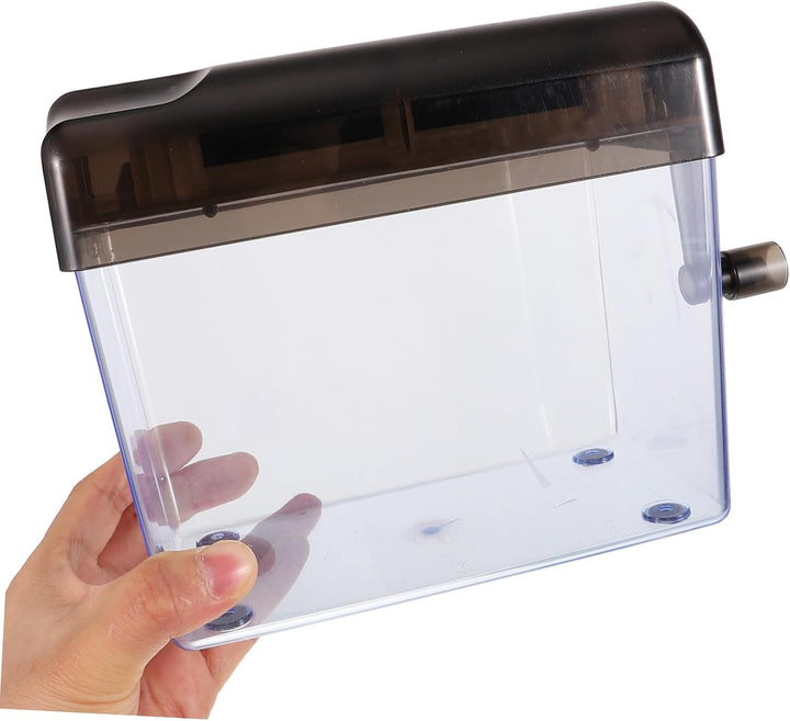 jojofuny Manueller Aktenvernichter Mini Hand Shredder Büro Haushalt Papierzerkleinerer Sicher für Sc
