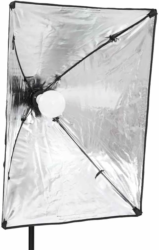Mangloder Fotostudio-Set mit Beleuchtung und Hintergrund inklusive Softbox, Stative, Hintergrund, Tr
