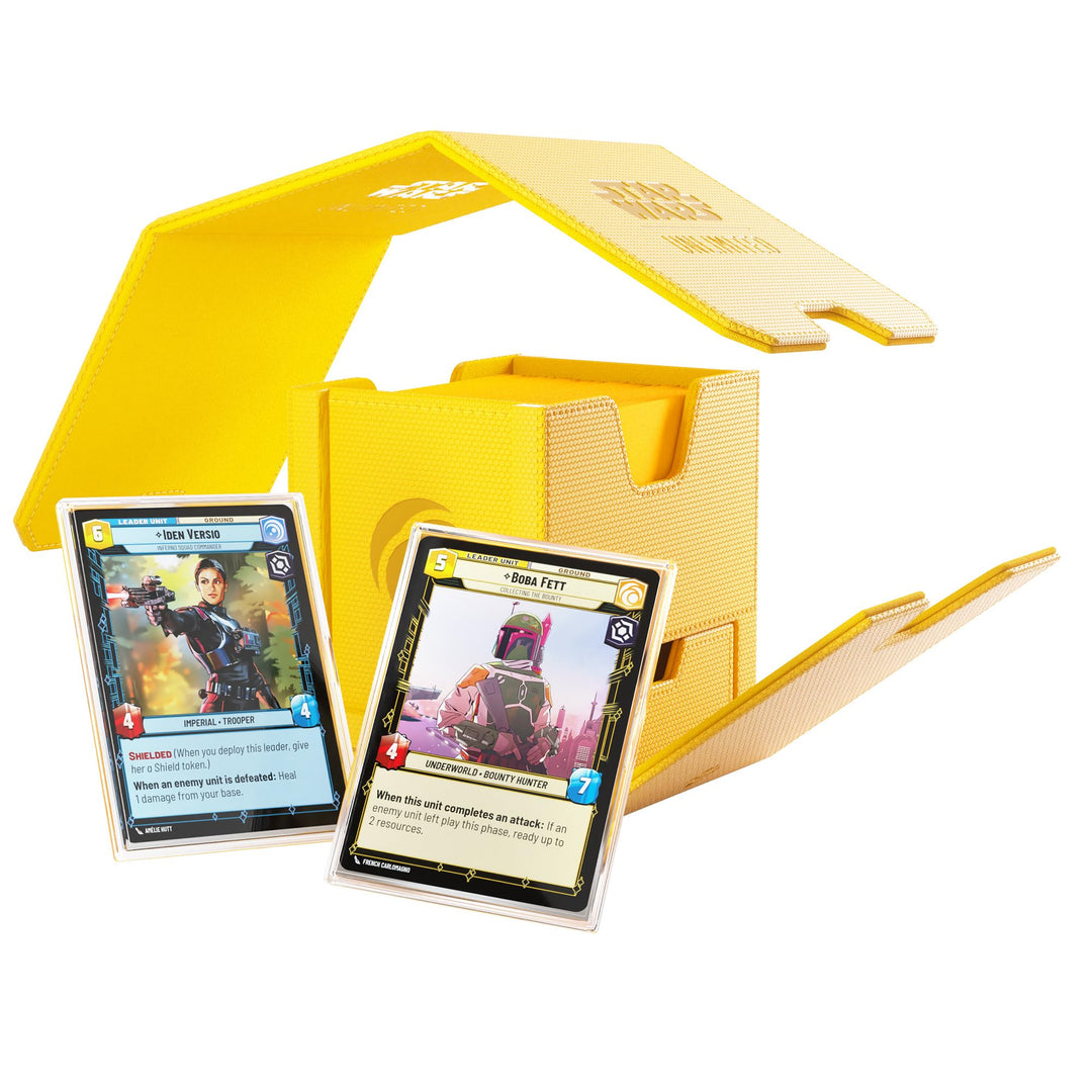 Gamegenic, Star Wars: Unlimited Twin Suns Deck Pod – Yellow Yellow 4.69 x 4.53 x 4.92 inches, Yellow