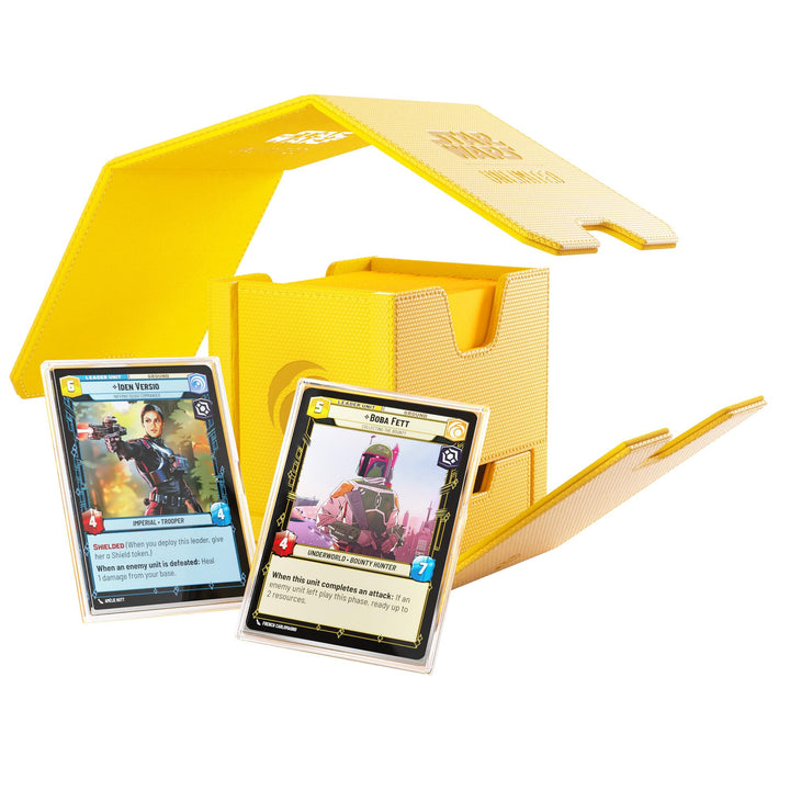 Gamegenic, Star Wars: Unlimited Twin Suns Deck Pod – Yellow Yellow 4.69 x 4.53 x 4.92 inches, Yellow