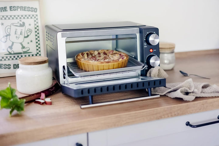 Steba KB M9 Mini Backofen, 9 Liter | Ober- und Unterhitze, Pizzatiefe bis Ø 22 cm, 2 Einschubebenen