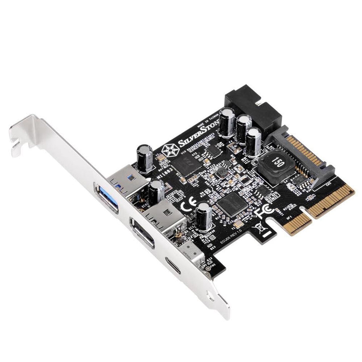 SilverStone SST-ECU05 - PCI-E Erweiterungskarte, 1x extern USB 3.1 Typ C, 2x USB 3.0 Typ A, 1x inter
