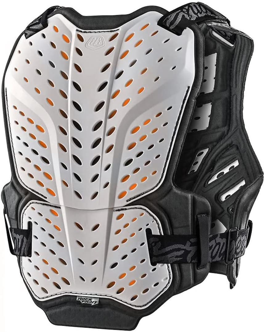 Troy Lee Designs Rockfight CE Brustschutz für Erwachsene, Offroad-Motorrad-Körperpanzer Weiss XS-S,