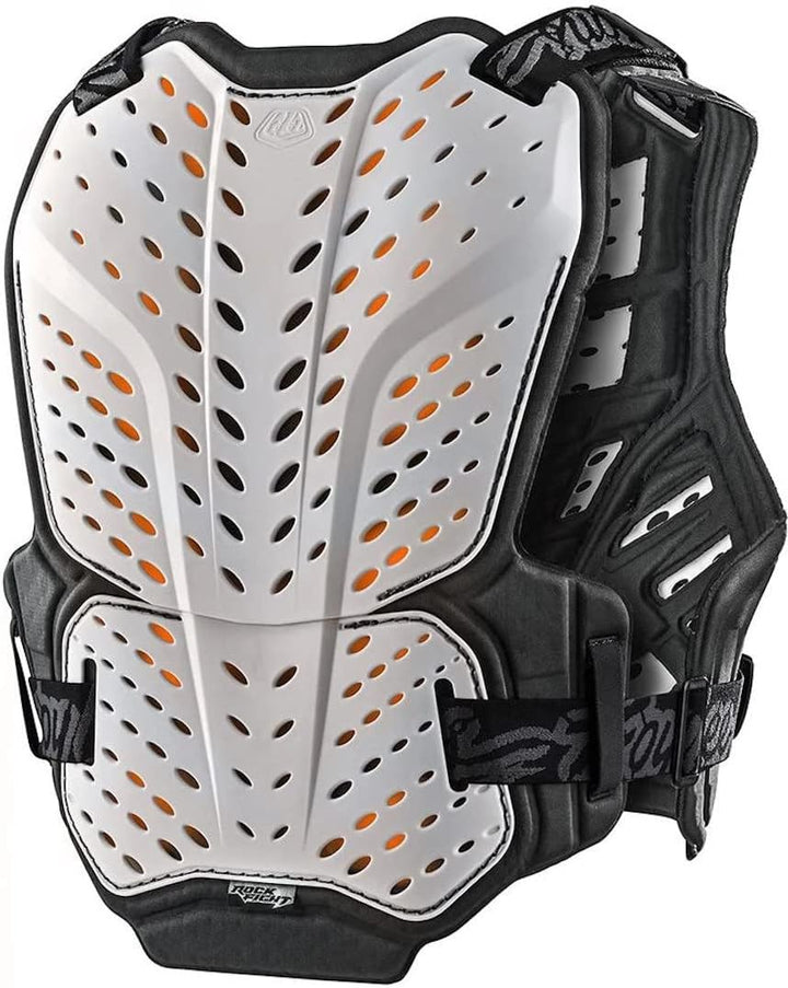 Troy Lee Designs Rockfight CE Brustschutz für Erwachsene, Offroad-Motorrad-Körperpanzer Weiss XS-S,