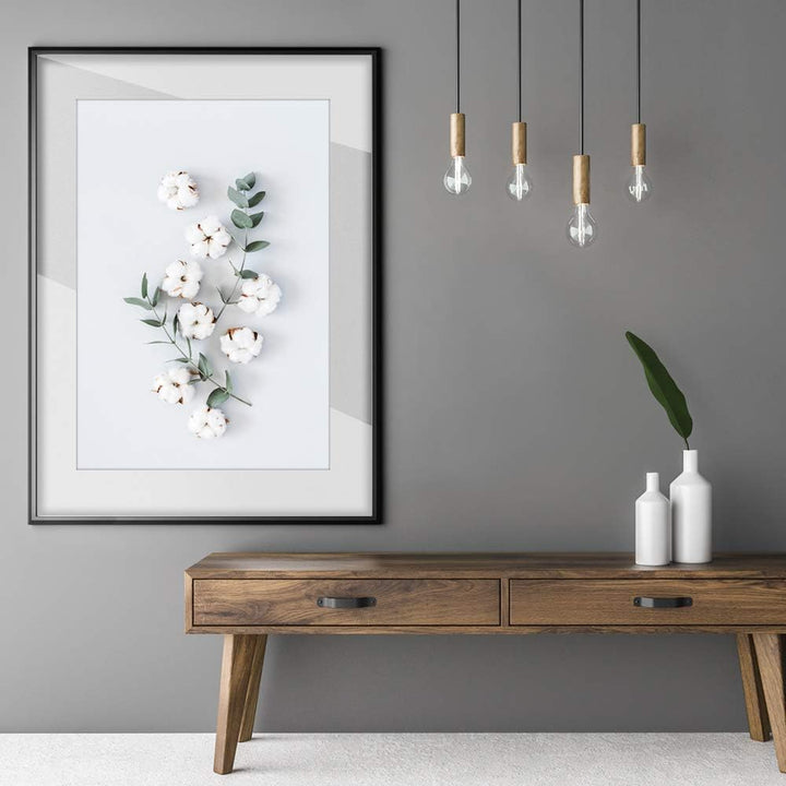 Objektrahmen 2 cm tiefer Bilderrahmen VARIANTO35 80x100 cm Schwarz matt mit Passepartout 80x100 cm I