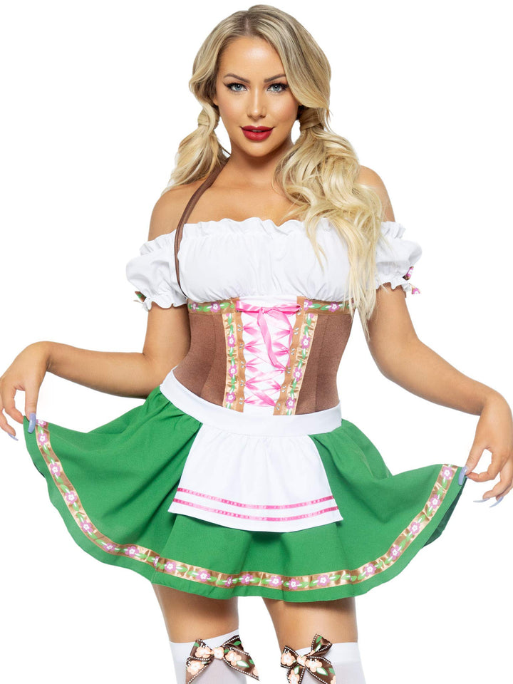Leg Avenue Gretchen Kostüm 2-teilig, Mehrfarbig, Gr. XL XL Mehrfarbig, XL Mehrfarbig