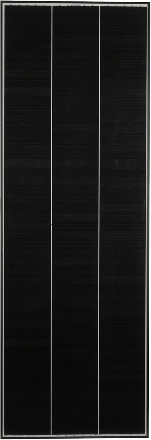 SOLA Frame Black Wohnmobil Komplettset mit Haltespoiler und Laderegler 165 W weiss Weiss 165 W, Weis
