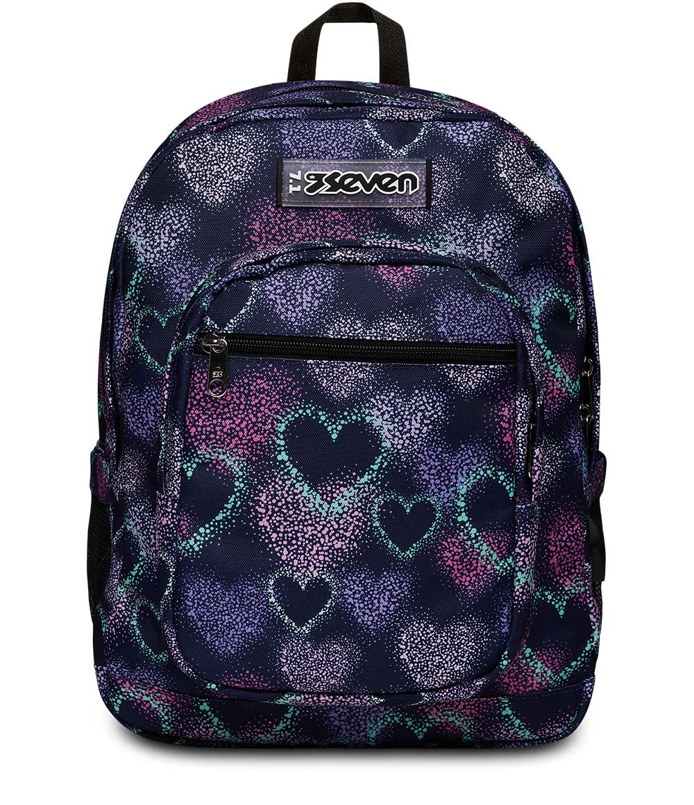 Seven Unisex Kinder Freethink Rucksack Rucksack Freethink (3er Pack) 33 x 44 x 20 cm Festival Fuchsi
