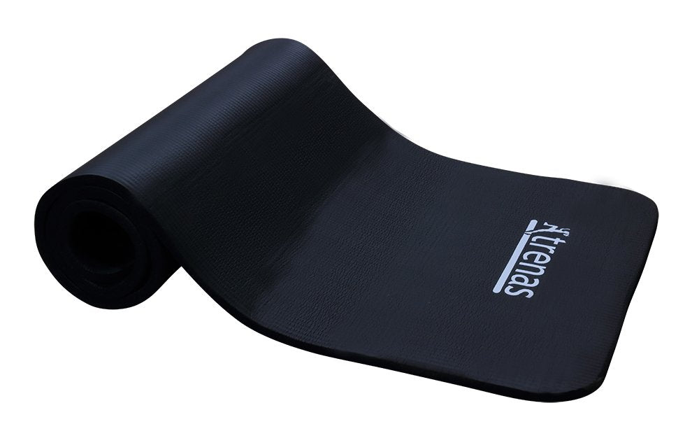 TRENAS Gymnastikmatte Profi - 180 cm 180 x 60 x 1,5 cm Schwarz, 180 x 60 x 1,5 cm Schwarz