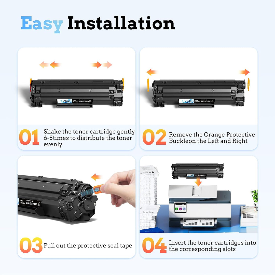 LxTek 83A Toner Kompatibel für HP 83A CF283A für HP Laserjet Pro MFP M125nw M127fw M127fn M225dw M12
