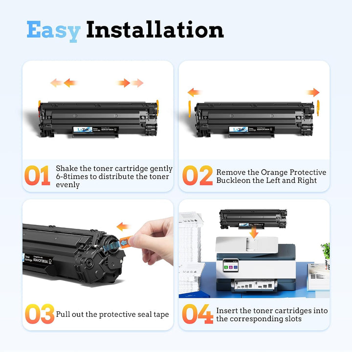 LxTek 83A Toner Kompatibel für HP 83A CF283A für HP Laserjet Pro MFP M125nw M127fw M127fn M225dw M12