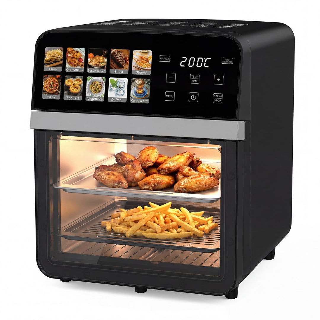 Heissluftfritteuse 10L, Fettfreie Fritteuse mit grosser Kapazität 1800W