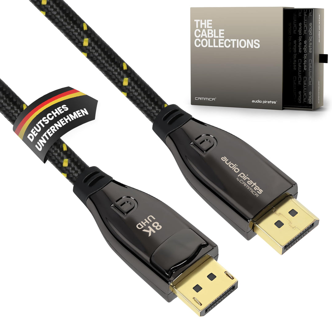 audio pirates by cammica Displayport Kabel – VESA zertifiziert, 8K/60 Hz, 4K/120 Hz, 32,4 Gbit/s | 1