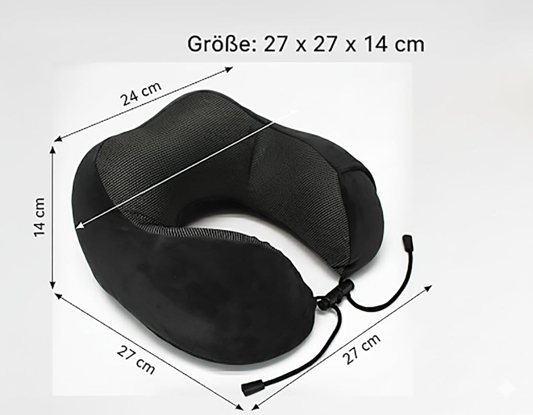 KAMACA Memory Foam Reisekissen Nackenhörnchen Therapeutic Support Verstellbarer Knopfverschluss ergo