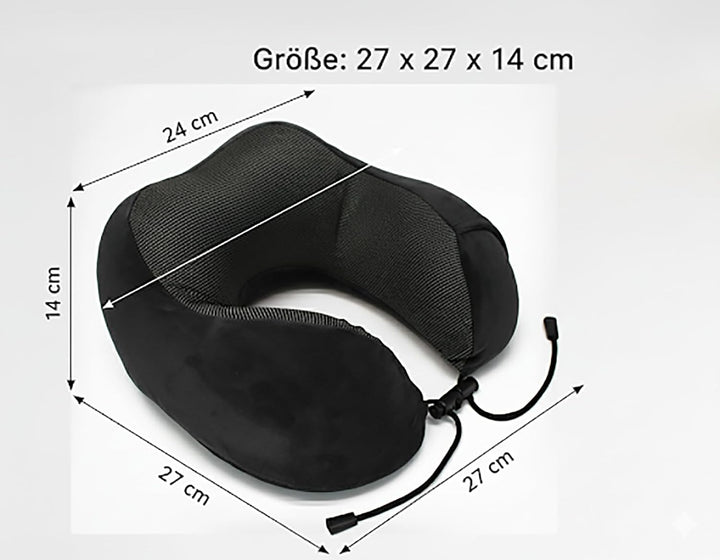 KAMACA Memory Foam Reisekissen Nackenhörnchen Therapeutic Support Verstellbarer Knopfverschluss ergo