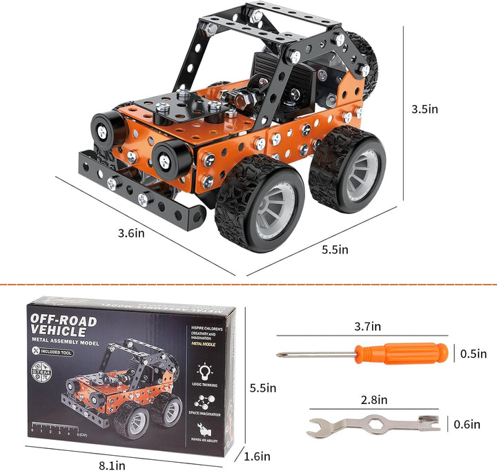 Building Sets Stem Assembly Metal 3-D Puzzle Off-Road Model Car Building Kit Construction Set Toys P