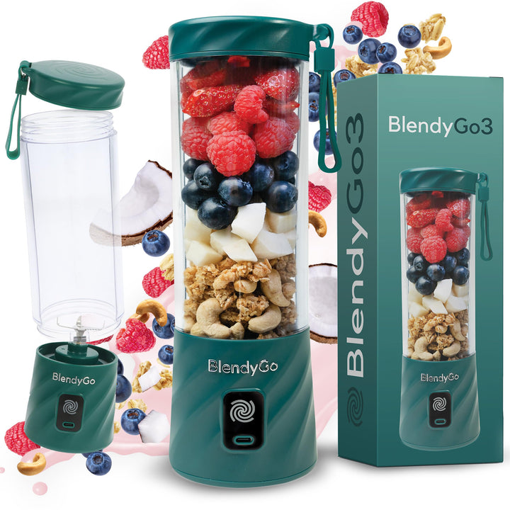 BlendyGo 3® Mixer Smoothie Maker, Smoothie Mixer Klein, Mini Portable Blender, Tragbarer Mixer USB,