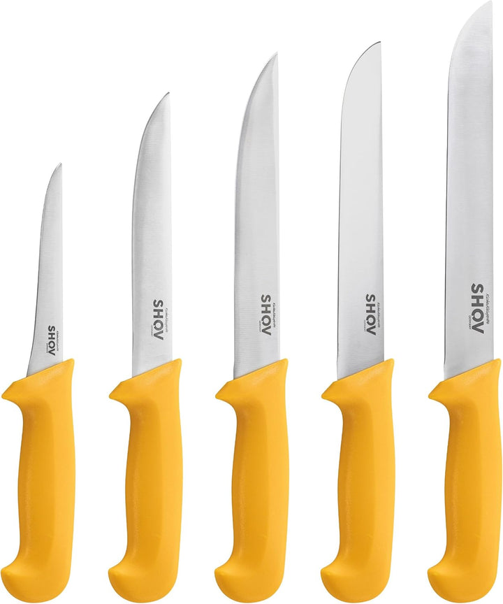 Shov Küchenmesser Set – Premiumqualität | Profi Küchenmesser | Kochmesser Set | Fleischmesser | Ausb