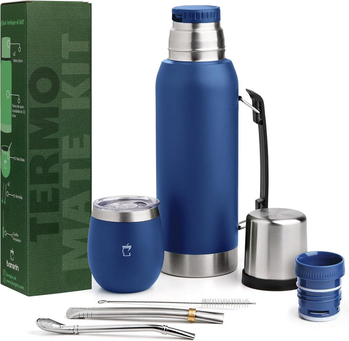 Kit Mate Argentino - Mate Argentino, Yerba Mate, Glühbirne, argentinische Produkte, Blau, Blau