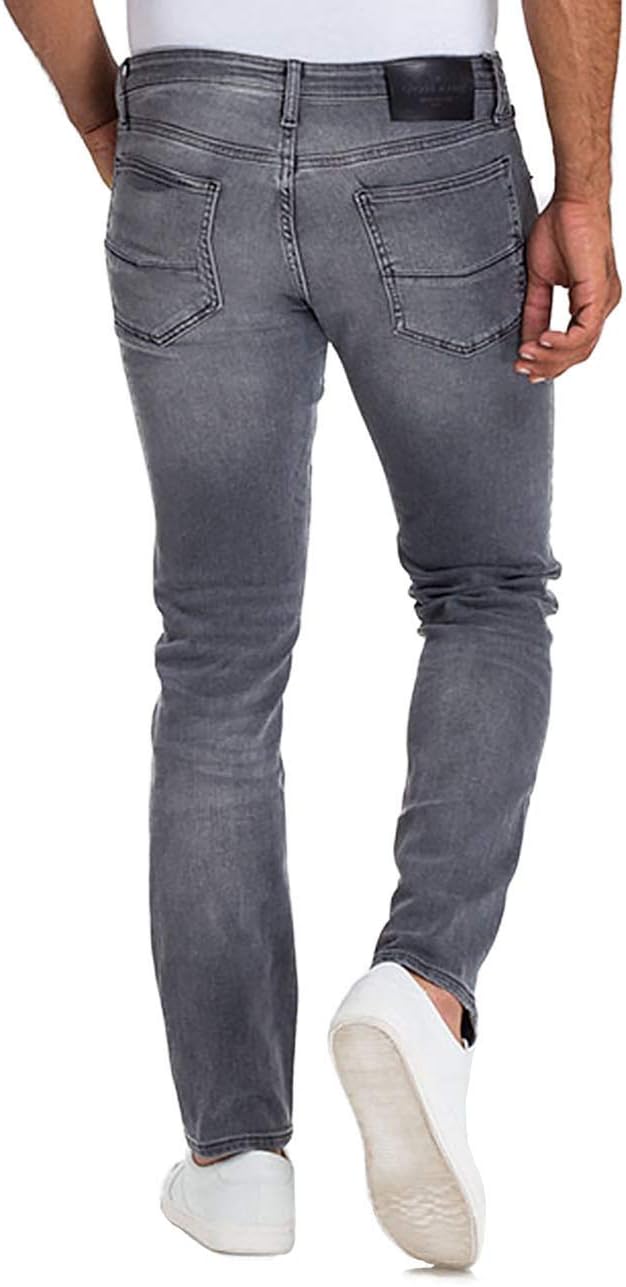 Cross Jeans Herren Damien Slim Jeans 29W / 32L Grau (Grey Used 010), 29W / 32L Grau (Grey Used 010)