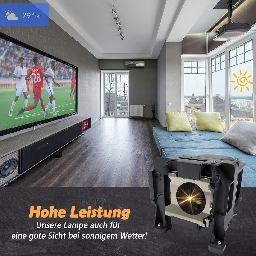 Supermait ELP-LP89 A+ Qualität Beamerlampe Ersatz projektorlampe Birne mit Gehäuse Kompatibel mit EP