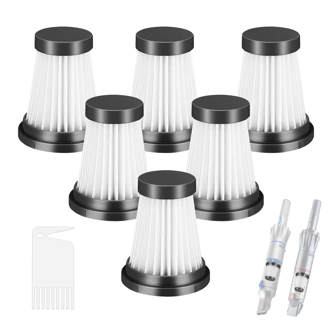 6 Stück HEPA-Filter für MOOSOO K12, K12 Pro, K13 kabelloser Staubsauger, für Genius Invictus One 1.0