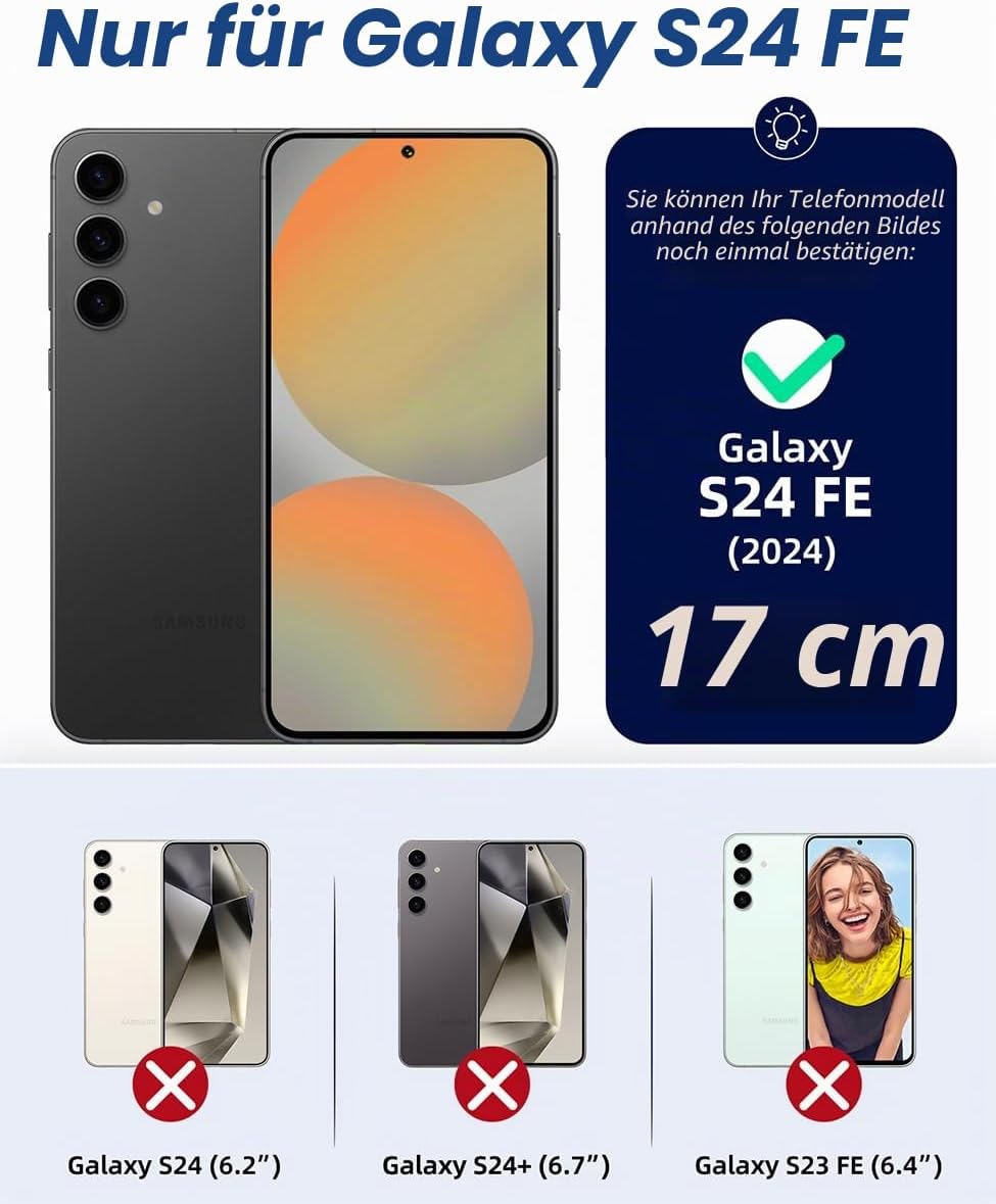 OCASE Handyhülle für Samsung Galaxy S24 FE Hülle Premium Leder Burgundy | Flip Klappbare Klapphülle