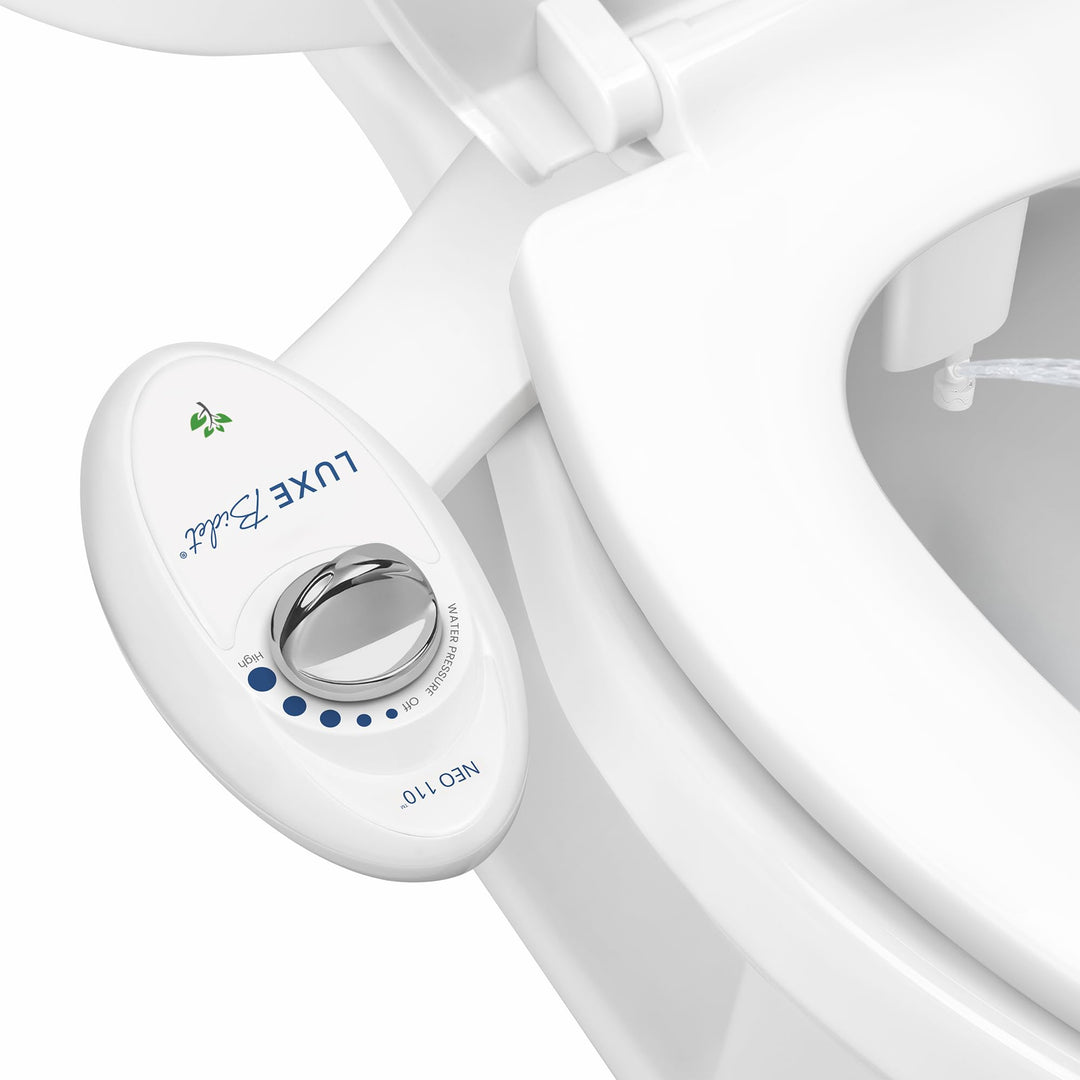 Luxe Bidet Neo 110 - Non-Electric Bidet Toilet Attachment w/ Single Nozzle and Adjustable Water Pres