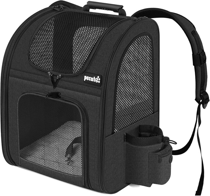 pecute Haustier Rucksack mit Netzfenster, Tragbare und Faltbare Katzentasche, Atmungsaktive und Leic