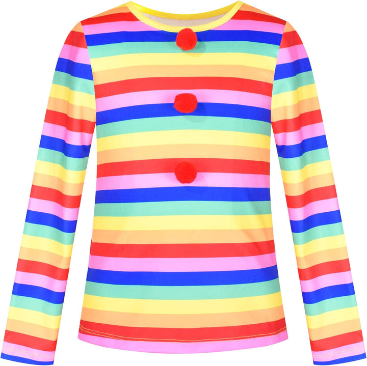 Sunny Fashion Mädchen Kleid Clown Kostüm Halloween Karneval Von Kulturen Rose Montag Gr. 98-134 98-1