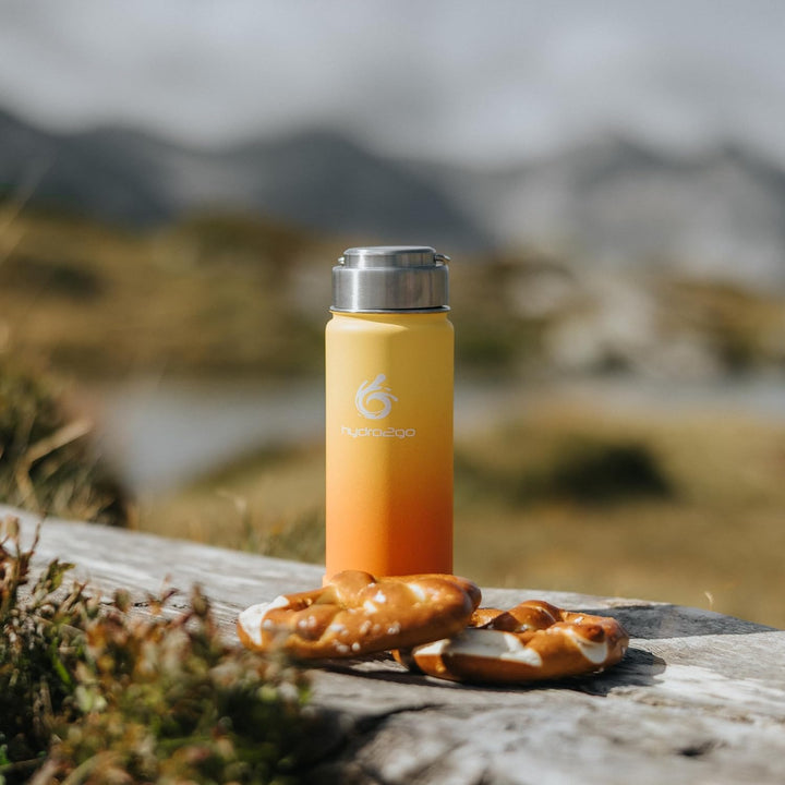 hydro2go Edelstahl Trinkflasche – BPA-freie Isolierflasche für Kinder, Schule, Sport & Outdoor – Häl
