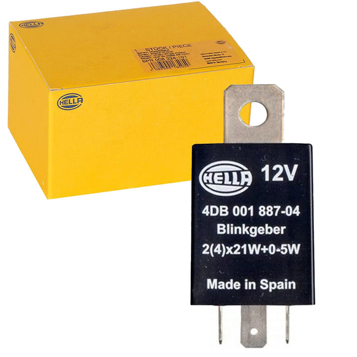 HELLA - Blinkgeber - 12V - 4-polig - Anbau - elektronisch - mit Halter - 4DB 001 887-041